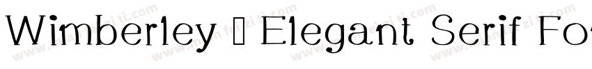 Wimberley – Elegant Serif Font字体转换